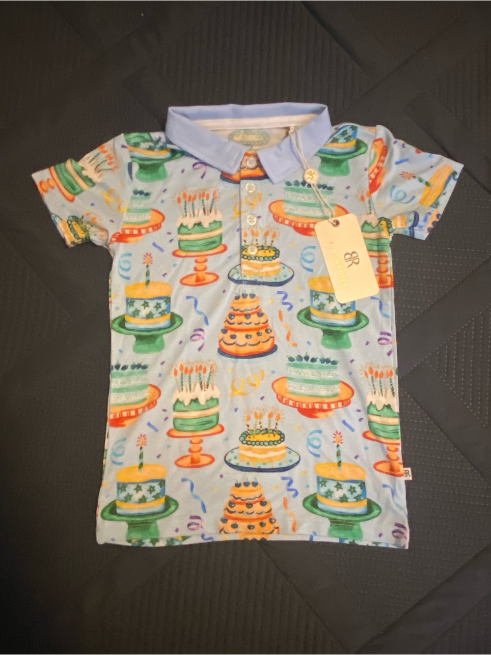 Bums and Roses ‘Piece O’Cake’ Bamboo Polo Shirt